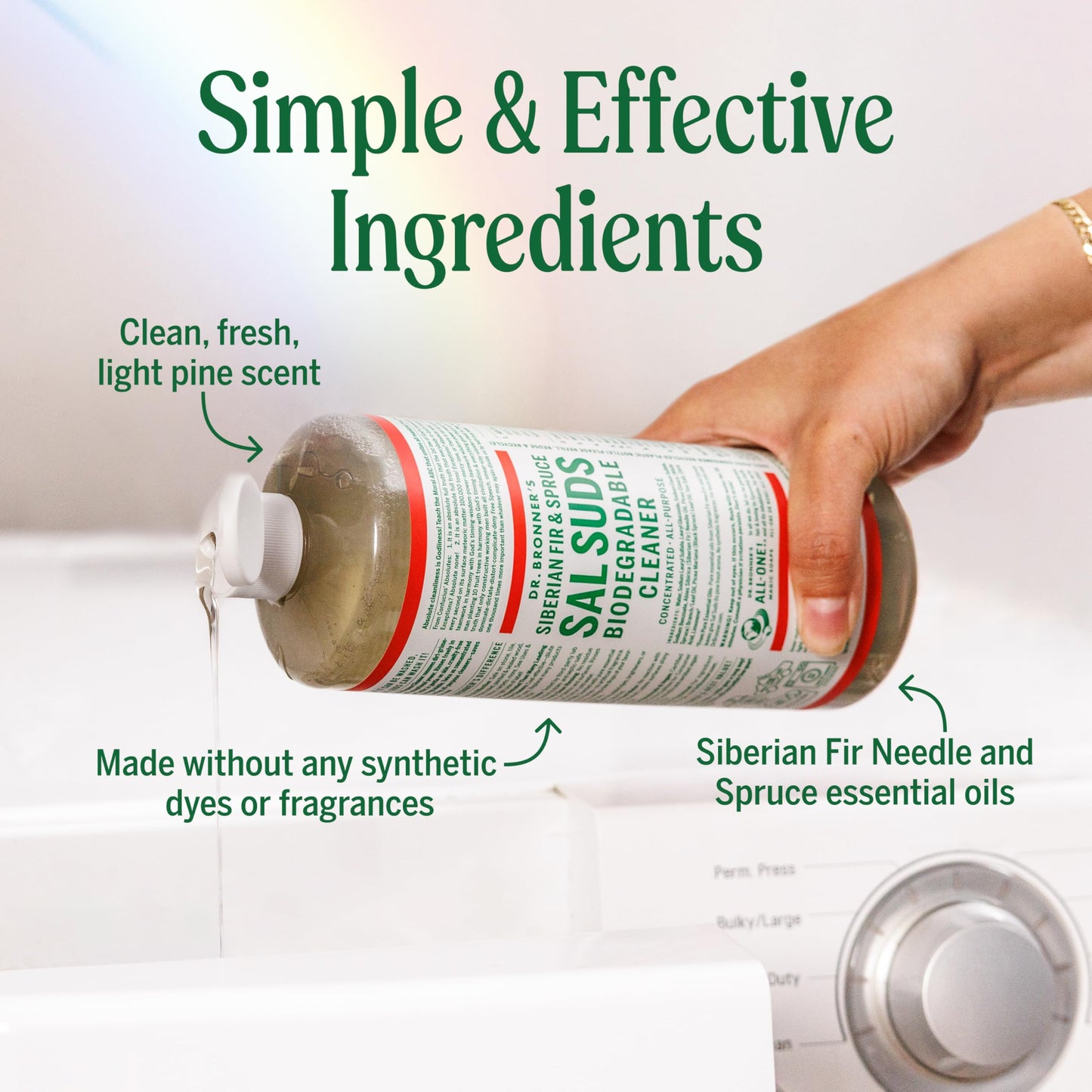 Dr. Bronner's Sal Suds Biodegradable Cleaner (32 oz) – All Purpose Pine Mop Detergent for Floors, Laundry & Dishes, Multi-Surface Concentrate, Heavy-Duty Degreaser