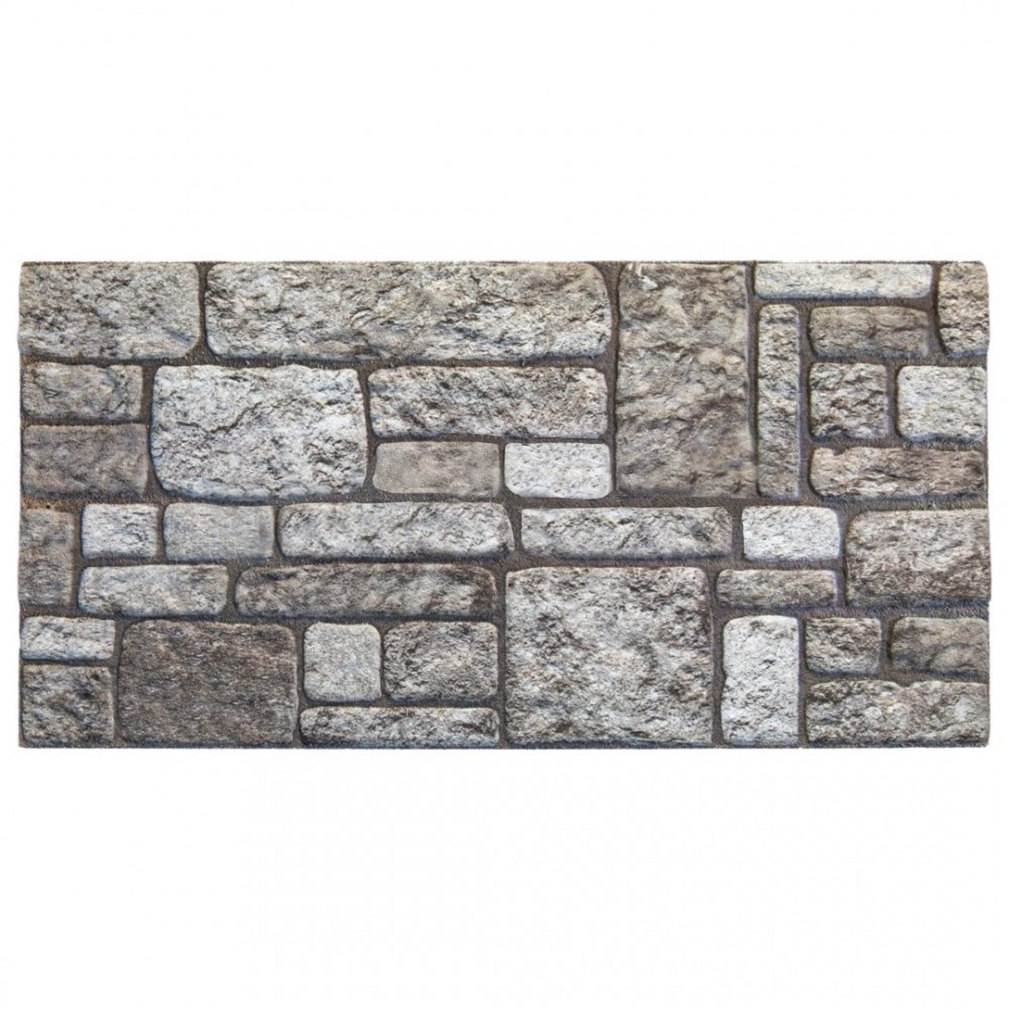 Dundee Deco 3D Wall Panels Faux Brick - Cladding, Grey Stone Look Wall Paneling, Styrofoam Facing for Living Room, Kitchen, Bathroom, Balcony, Bedroom, Set of 10, Covers 53 sq ft