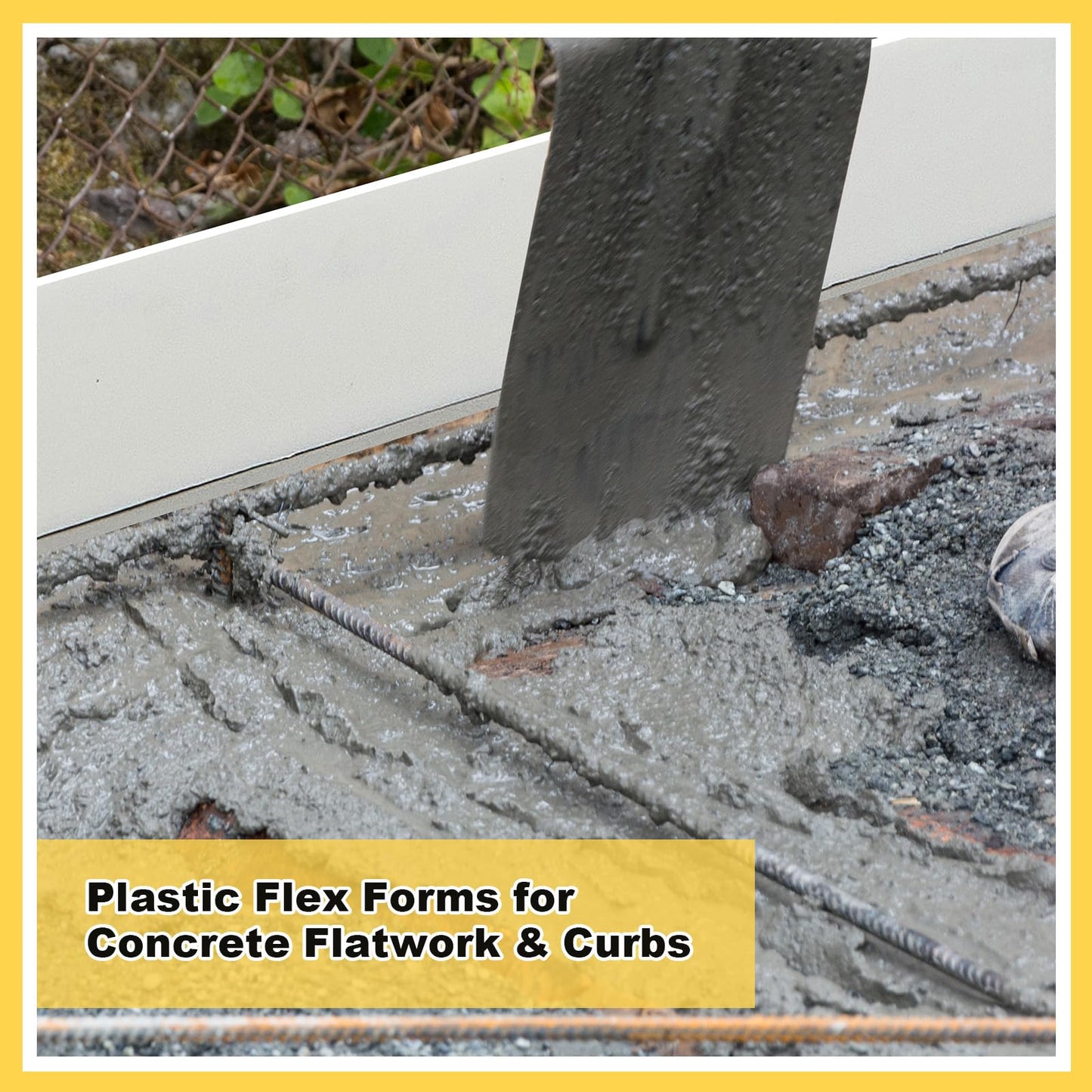 Timgle 13 Pcs Plastic Concrete Forms for Walkway 5 x 73 Inches Flexible Concrete Flatwork Curb Tools for Edging Garden Walkway Casting Paving Garden Stone Molds