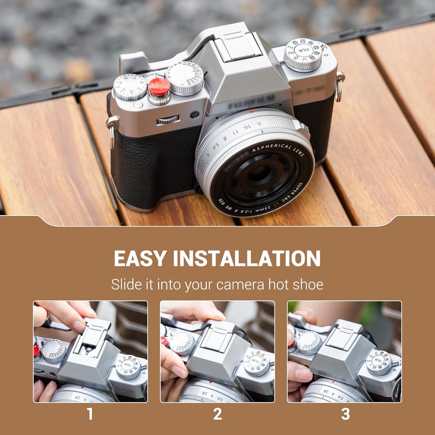 X-T30 X-T30 XT30 XT30 X-T20 X-T10 JJC Metal Thumb Grip & Soft Shutter Button for Fuji Fujifilm III II III Mirrorless