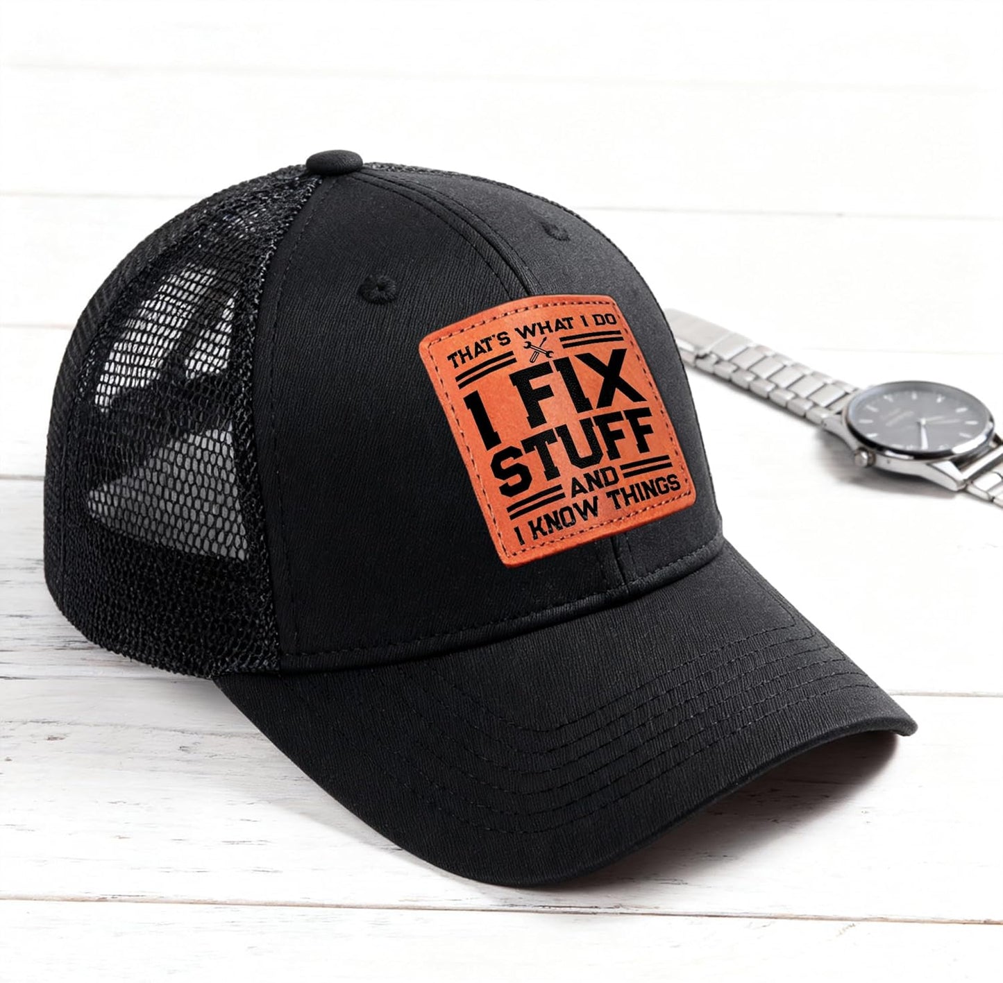 Skiennix Men's Birthday Gift - Unique Funny Gifts for Dad, Grandpa | Black Handyman Hat
