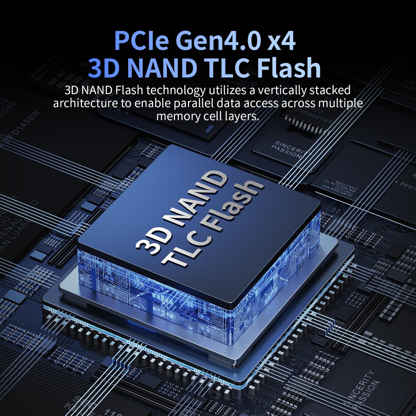 Ediloca 1TB SSD NVMe M.2 2280 PCIe Gen4 x4 Internal Solid State Drive - Up to 5000MB/s, 1TB SSD PS5 Dynamic SLC Cache, PS5 Compatible for Gaming PC Laptop(EN705)