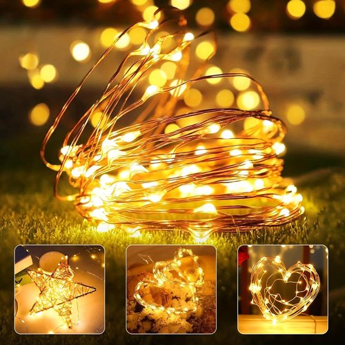 Btfarm 10FT Fairy Lights - 30 LED Battery Operated Twinkle Lights | Waterproof Copper Wire for Indoor/Outdoor Holiday Decor
