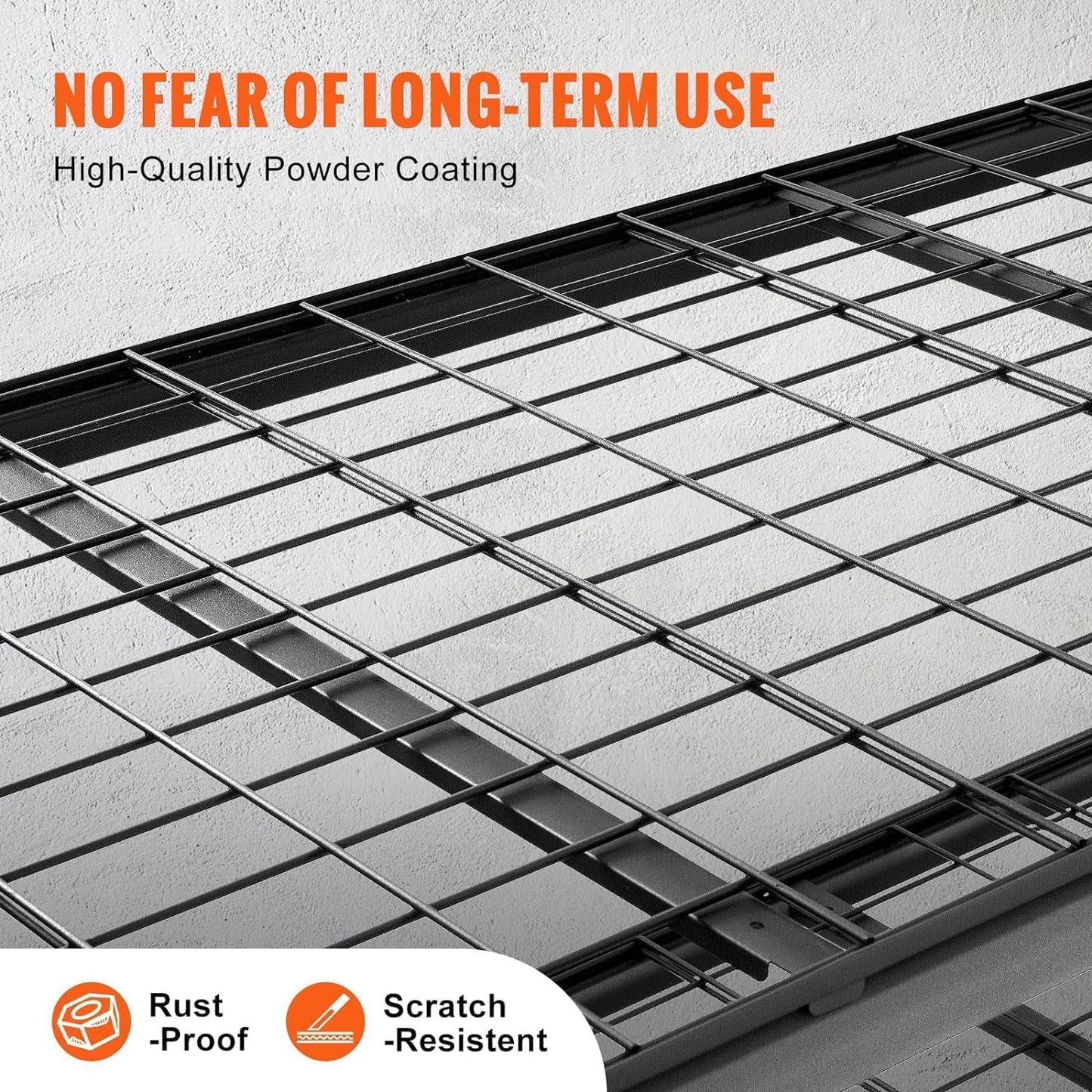PioneerWorks 2500 Lbs Capacity Heavy Duty Garage Shelving, 48x18x72 Inch 5-Tier Metal Wire Shelves, Adjustable Industrial Storage Rack for Garage, Basement, Warehouse Organization