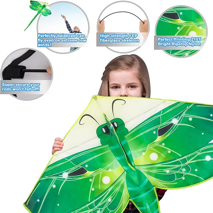Large Kites for Adults Kites for Kids Ages 4-8， 8-12 Beach Park Outdoor Game Activities, Gifts for Easter and Festival