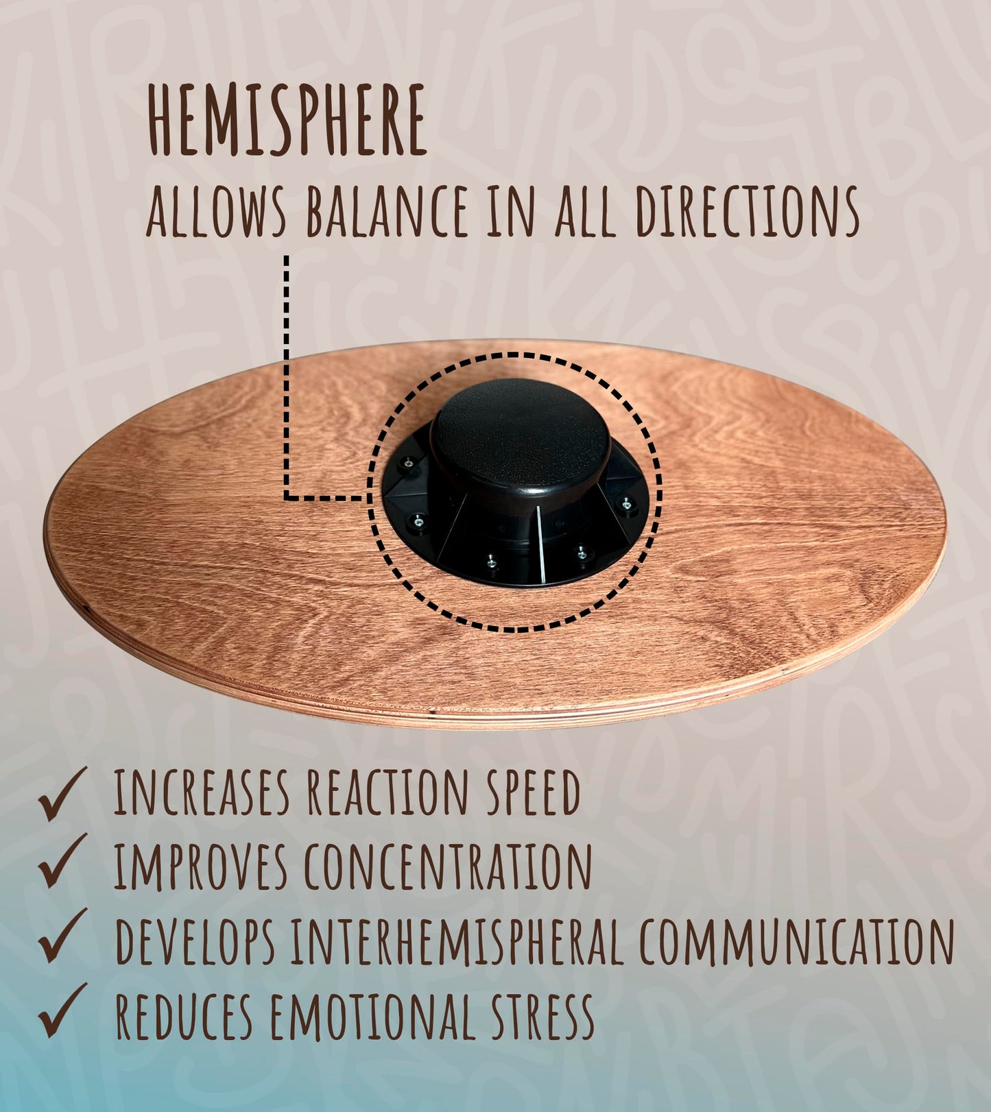 Wooden Balance Board with Labyrinth - Fun Fitness Tool for Kids and Adults, Physical Therapy, Exercise Training