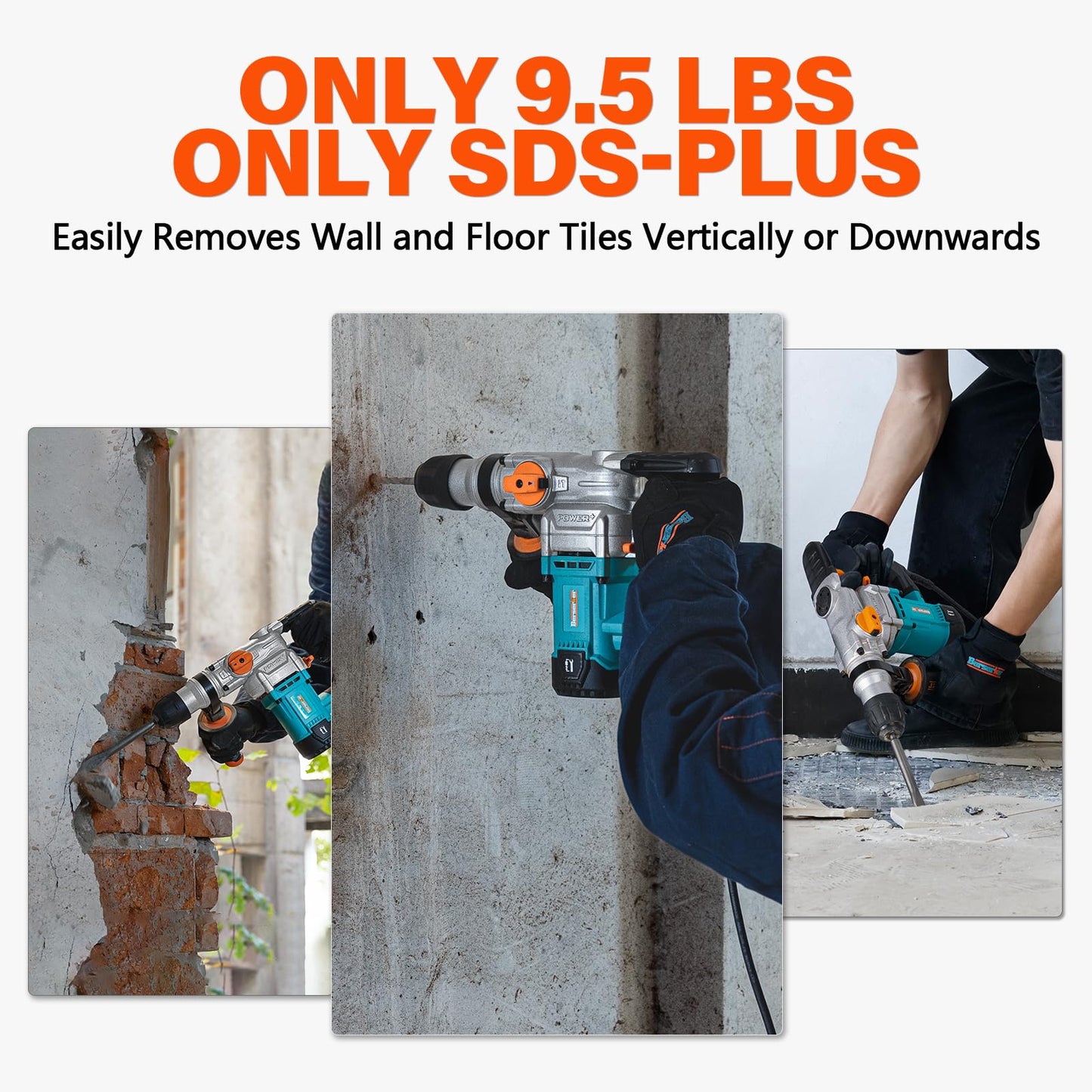 Berserker 1-1/8" SDS-Plus Rotary Hammer Drill & 12 lb. SDS-Max Demolition Jack Hammer