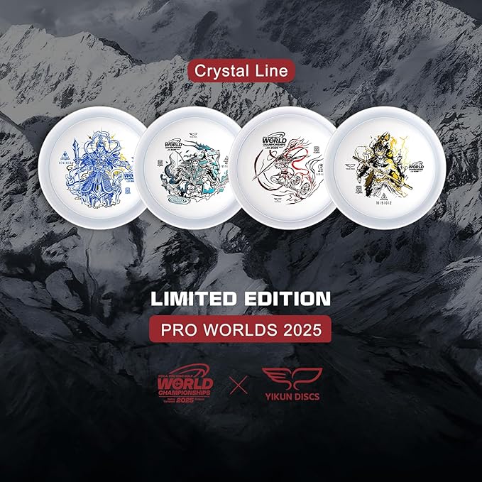 Yikun Pro Worlds 2025 Limited Edition Combo Pack|Includes Disc Golf Driver,Mid-Range,Putter Disc Golf Starter Set,Disc Golf Set Beginner Player 4pcs