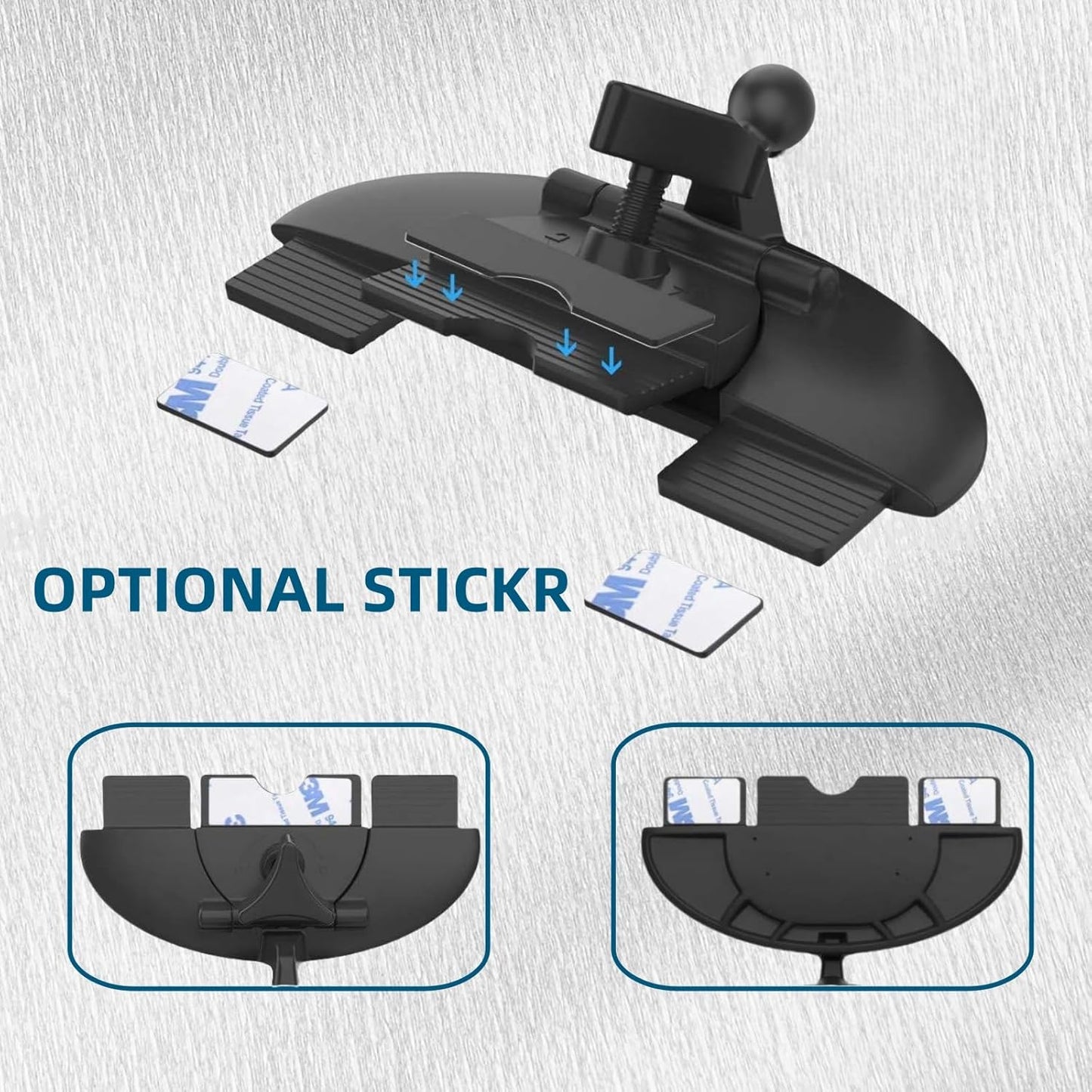 CARKOOL Car,17mm 360 17 16 15 CD Slot Phone Holder for Boll Universal Replacement Magnetic Car Phone Holde Adjustable