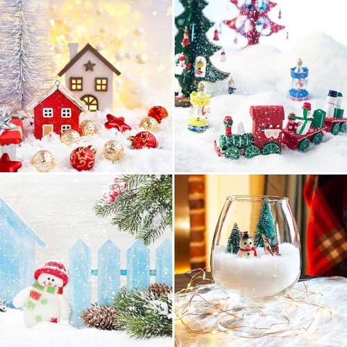 Morofme Christmas Fake Snow - Realistic Lifelike Artificial Snow Powder for Holiday Displays | 10.58 Ounces
