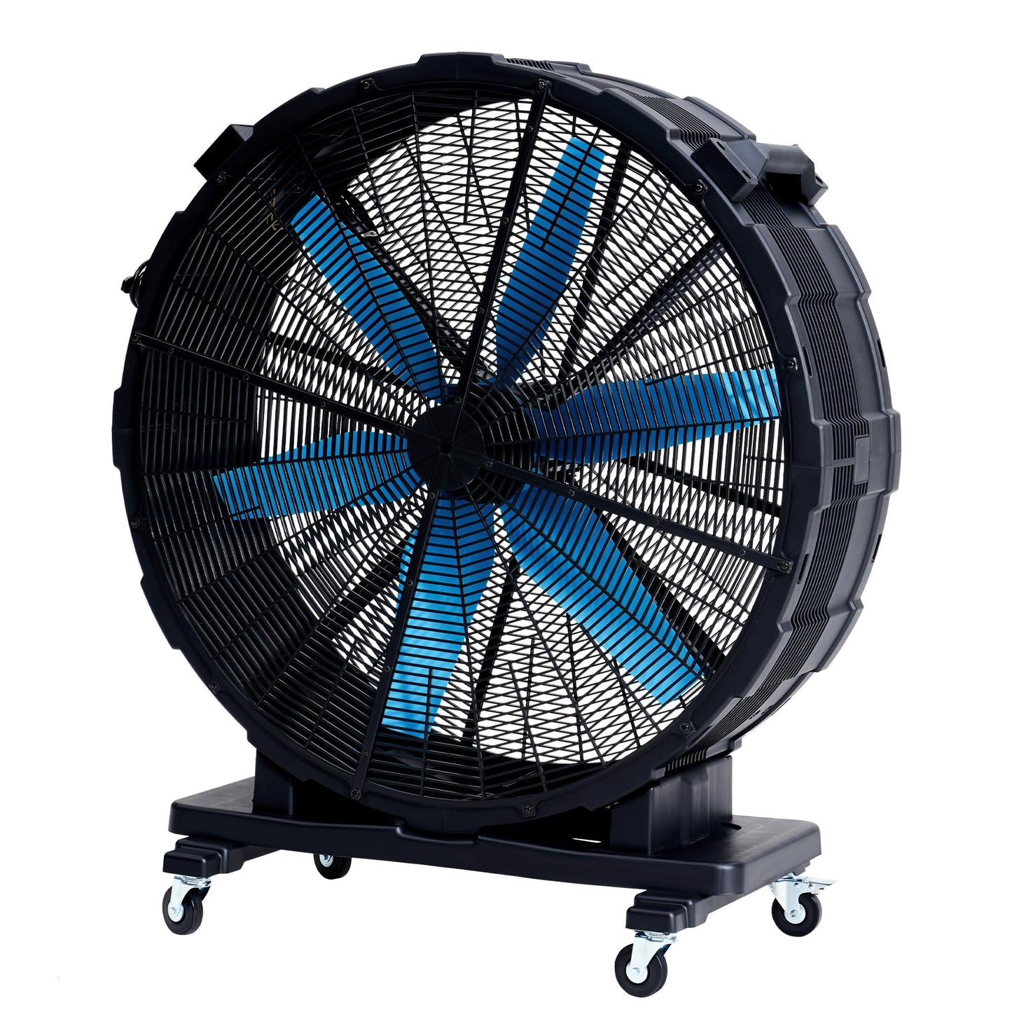 Albott 42 Inch Industrial Drum Fan, 750W High Velocity Plastic Floor Fan with Wheels and 3 Speeds, 17,660 CFM Strong Airflow for Commercial Space, Garage, Workshop, Warehouse, Factorie, and Basement