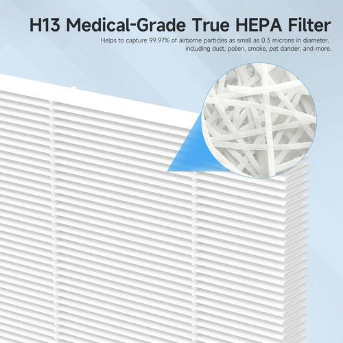 APH4000 Replacement Filter by KNKA - 2-in-1 H13 True HEPA & Activated Carbon with 6 Aroma Pads