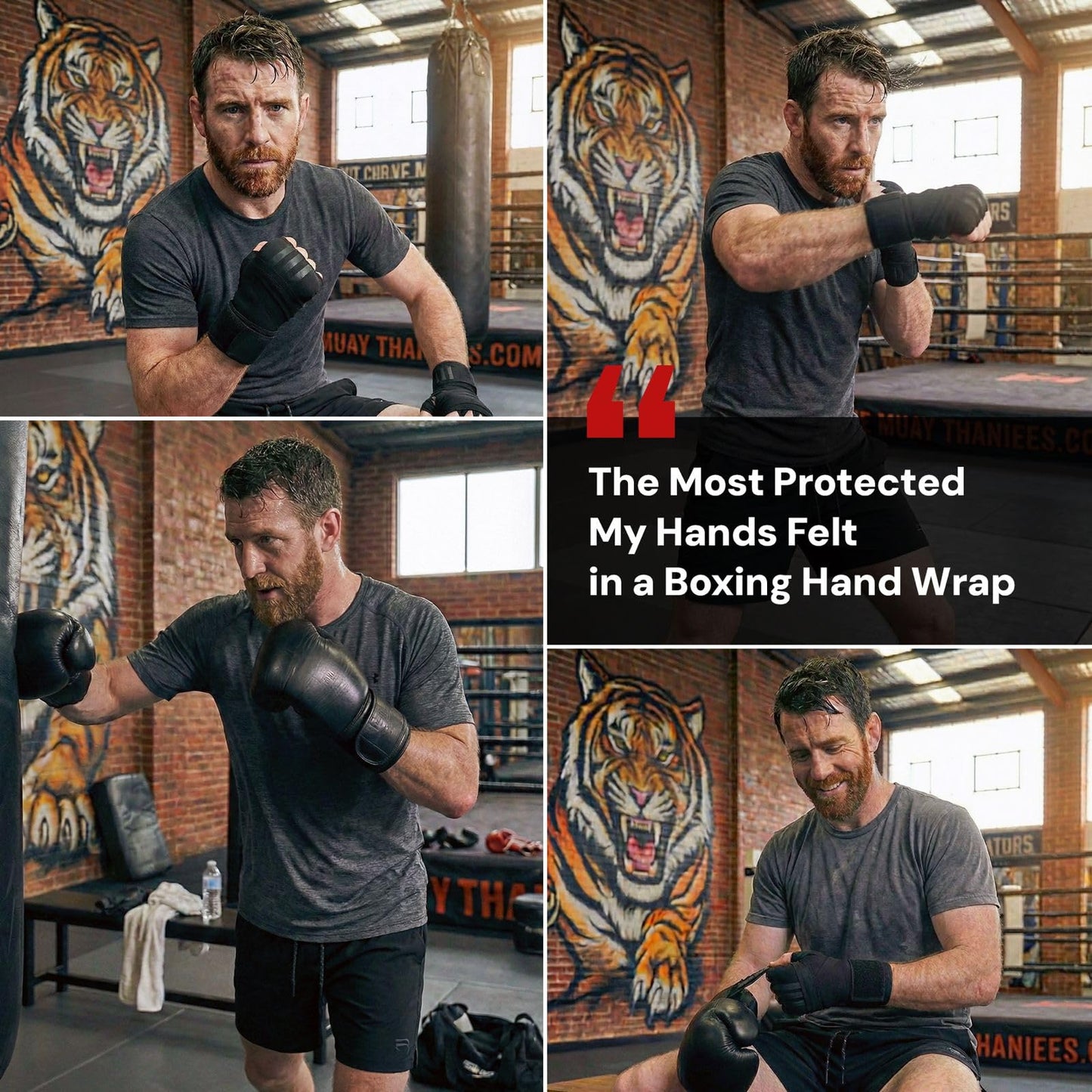 Protective Boxing Hand Wraps for Men & Women, Knuckle Guard Padding, Wrist Stabilizer, Upper Hand Shell & Thumb Shield - Proprietary Safety Technology Designed for Boxing, Muay Thai, MMA, Sparring L