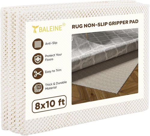 BALEINE Non-Slip Rug Pad | Extra Thick Gripper for Hardwood Floors | 8'x10' Size
