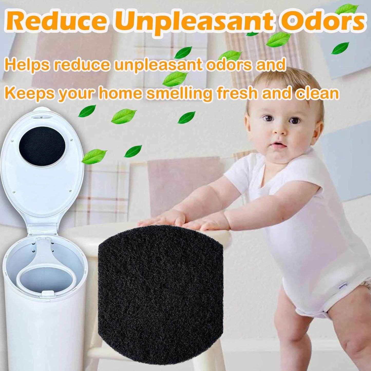 Ubbi Odor Removing Refills - 8 Pack Carbon Filter for Diaper Pail | Fresh Home Solution