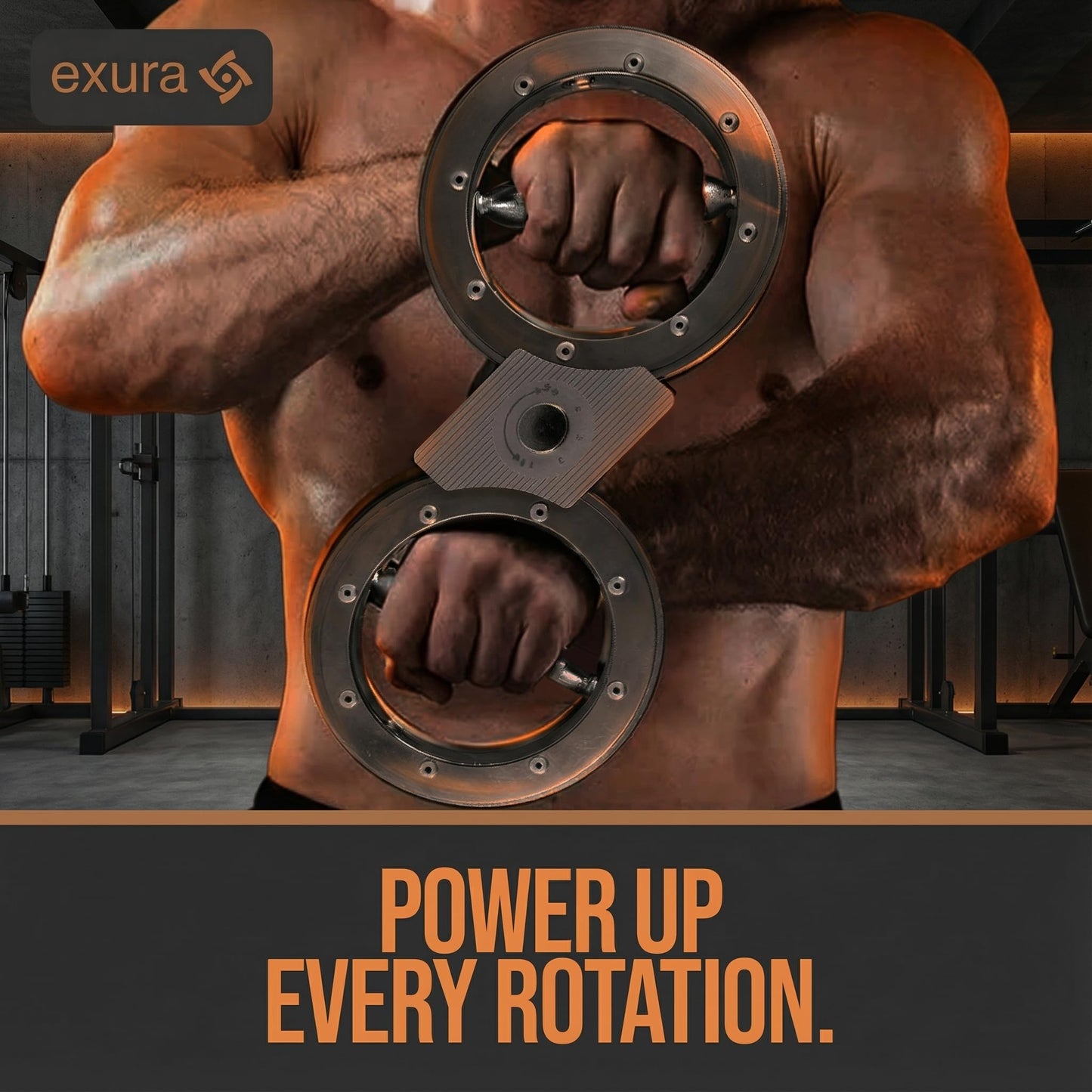 Exura Spinning Rotator Burn Machine, Kinetic Arm Forearm Exerciser & Boxing Rotation Trainer with 12 LB Adjustable Resistance for Rotator Cuff, Shoulder Mobility, Grip & Wrist Strength Titan Training