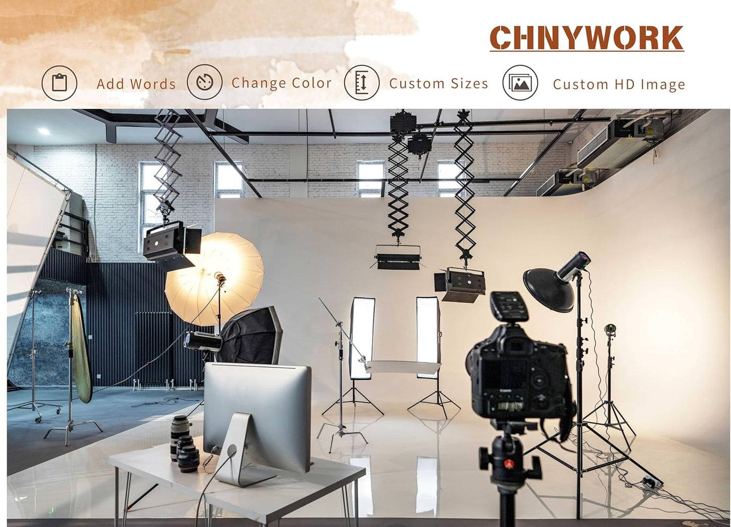 CHNYWORK 10ftx8ft Fresh Sugar Cane Backdrop Brown Sugar with Fresh Sugar Cane on Wooden Table with Sugar Cane
