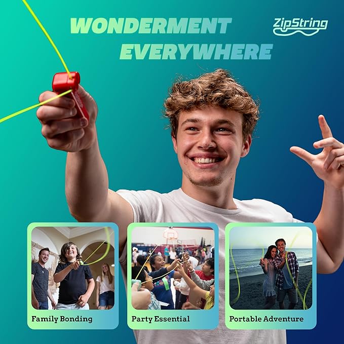 Original - As Seen on Shark Tank - Classic Rope Launcher Toy, Perfect for Kids & Adults - Fly a String Loop in The Air for Endless Tricks & Fun, Wonderment Awaits, Bold Blue