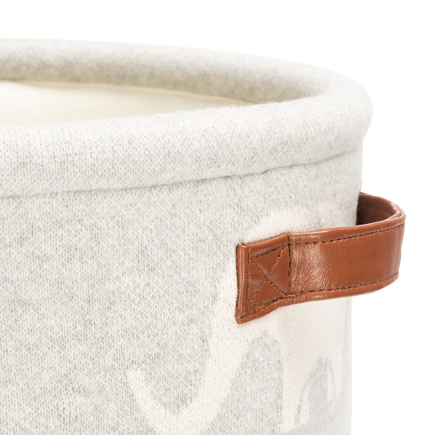 SAFAVIEH Baby Collection Effy Elephant Grey Cotton Nursery Storage Basket with Handles (Fully Assembled)