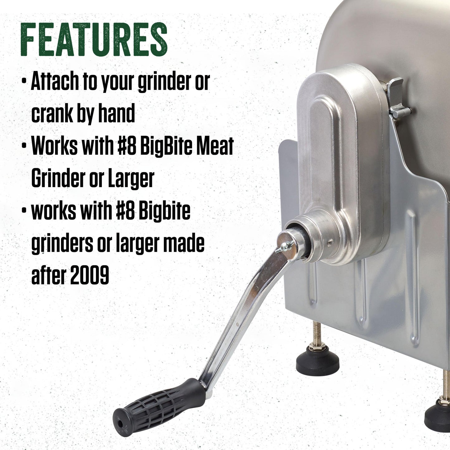 LEM Products BigBite Tilt Meat Mixer, 25 lb Stainless Steel Meat Mixer for Ground Beef, Sausage Making, Kitchen Meal Prep, Manual or Grinder-Driven Mixing for Home Use