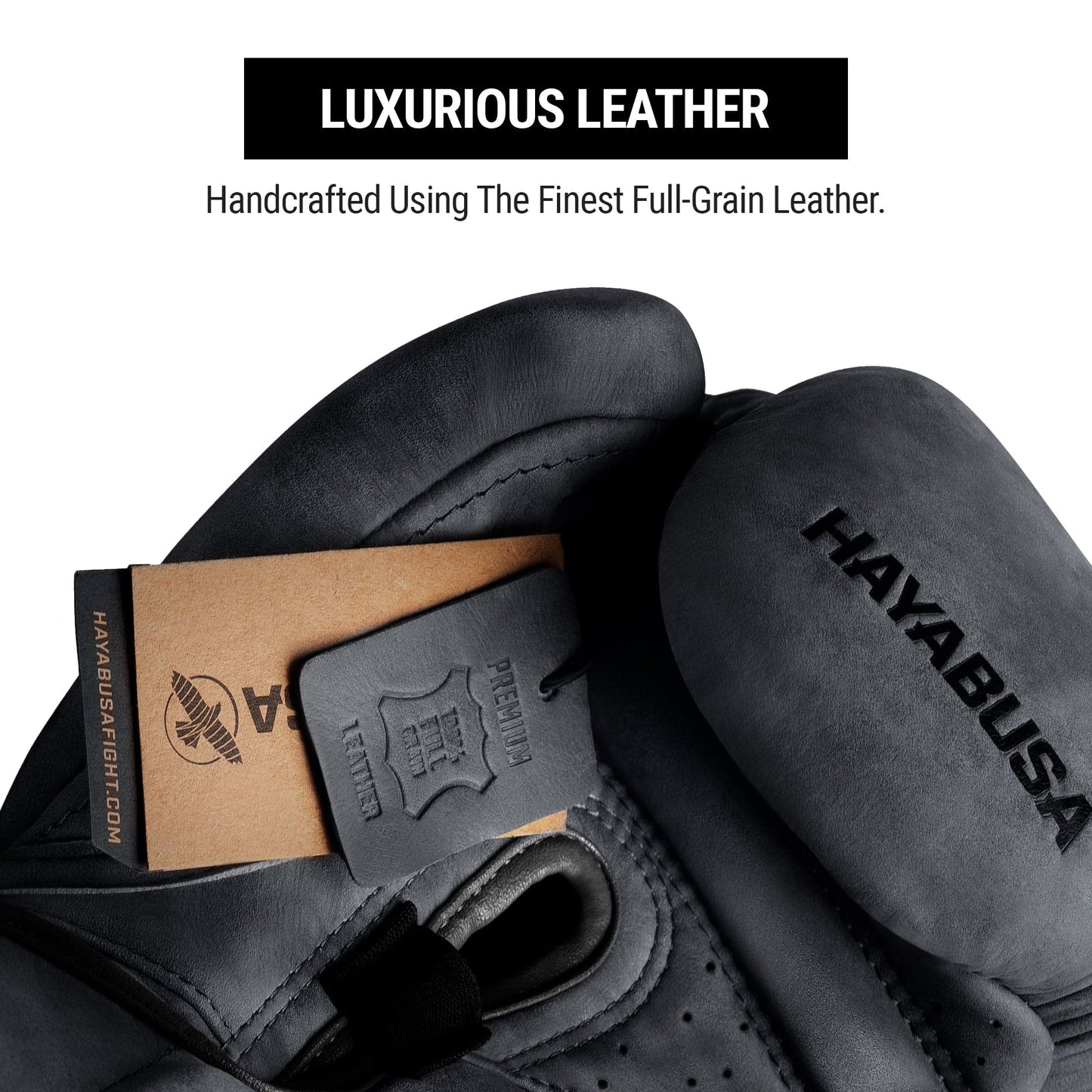 Hayabusa T3 LX Leather Boxing Gloves Men and Women for Training Sparring Heavy Bag and Mitt Work - Obsidan, 16 oz