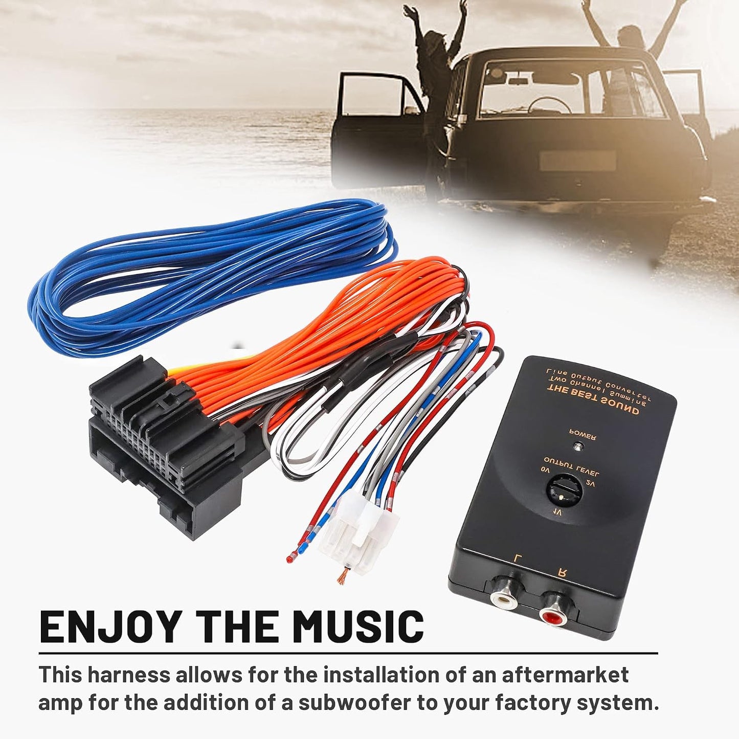 2011-2018 F150 2 NuIth Add an Amplifier Subwoofer Interface Adapter Kit Select for Ford Explorer Fusion Mustang Factory