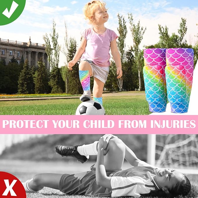 Shin Guards Soccer Kids Girls, Shin Pads Shin Guard Protection Kids Girls Toddler, Calf Compression Sleeve with Honeycomb Pads for Kids 3-9 Years Old Girls Toddlers