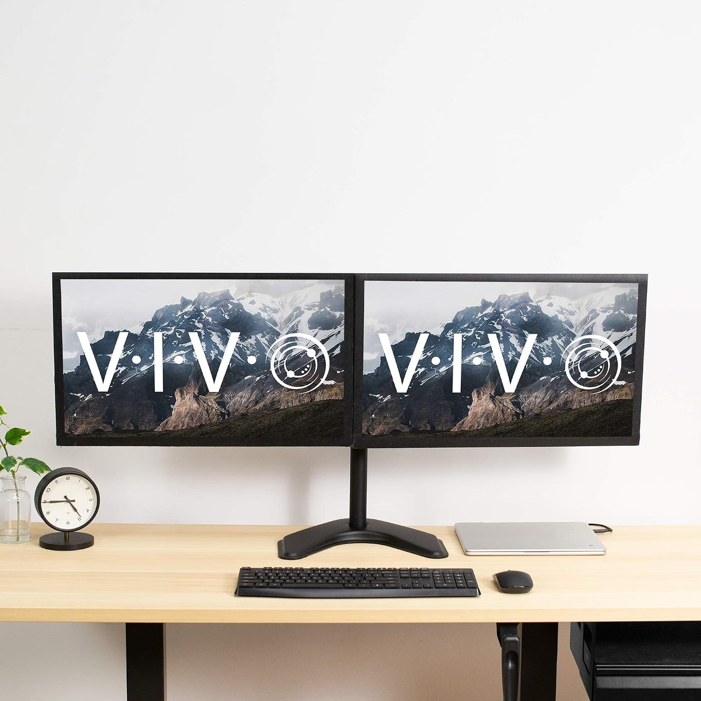 13 11 inch PT-SD-BS02F VIVO Heavy Duty Freestanding Base for Monitor Desk Mount Stand, x Platform, Padded Anti-Skid