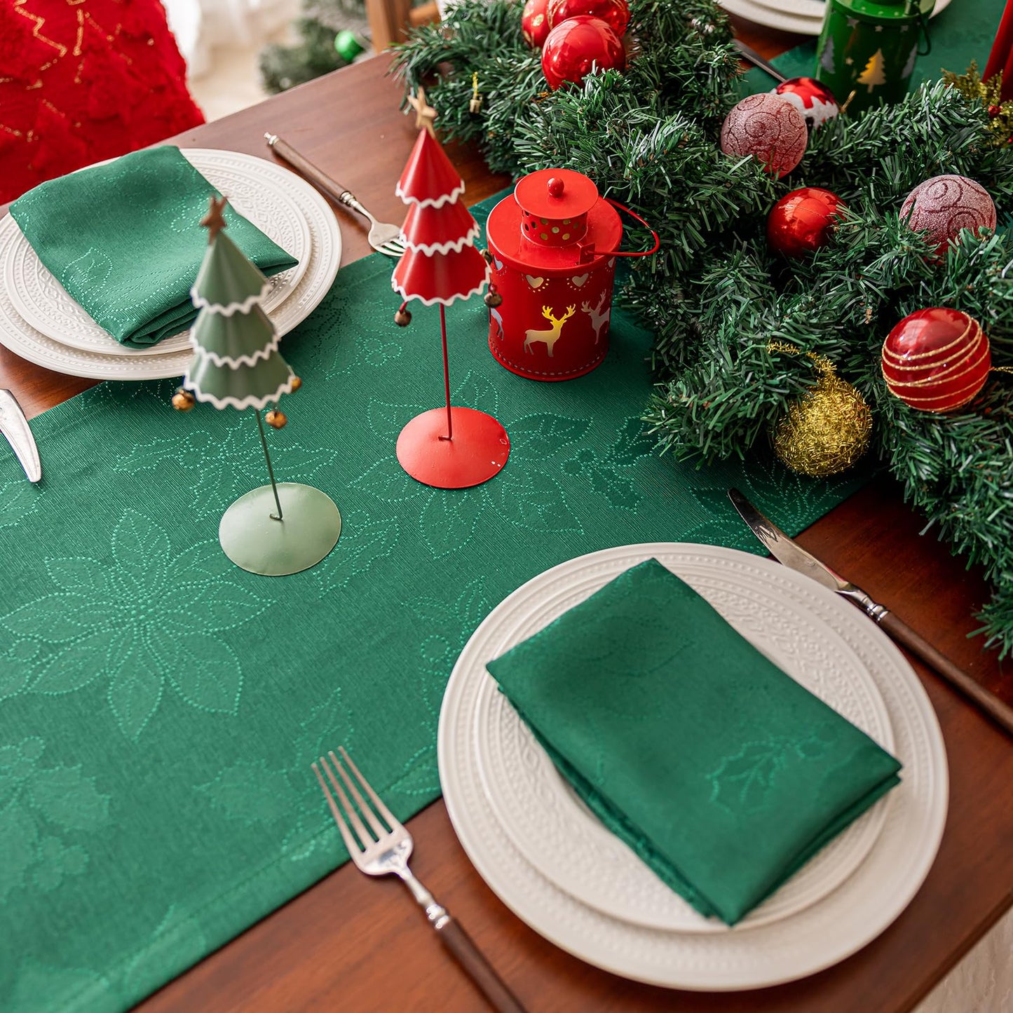 Joyfol Day Jacquard Autumn Table Runner,Fall Countryside Leaves Thanksgiving Table Runners,Waterproof Kitchen Dining Harvest Holiday Tabletop Decoration(14x72 Inch,Rust/Burnt Orange)