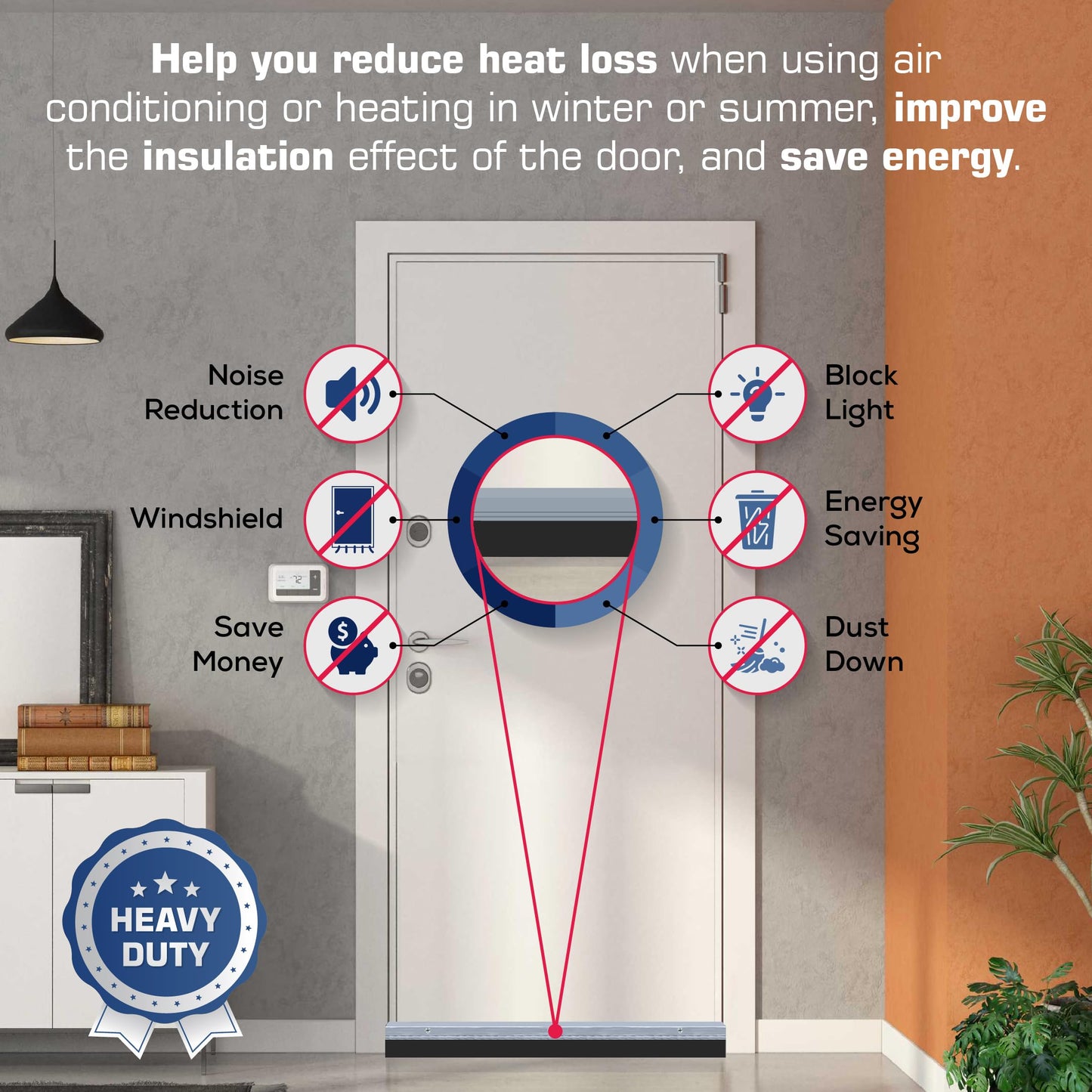 Randall Manufacturing V-63-GB - All-Season Door Sweep, Heavy Duty Aluminum, Ideal for Residential & Commercial Use, Easy Installation with Heavy Rubber Seal, Ensure Comfort and Security (36 Inches)