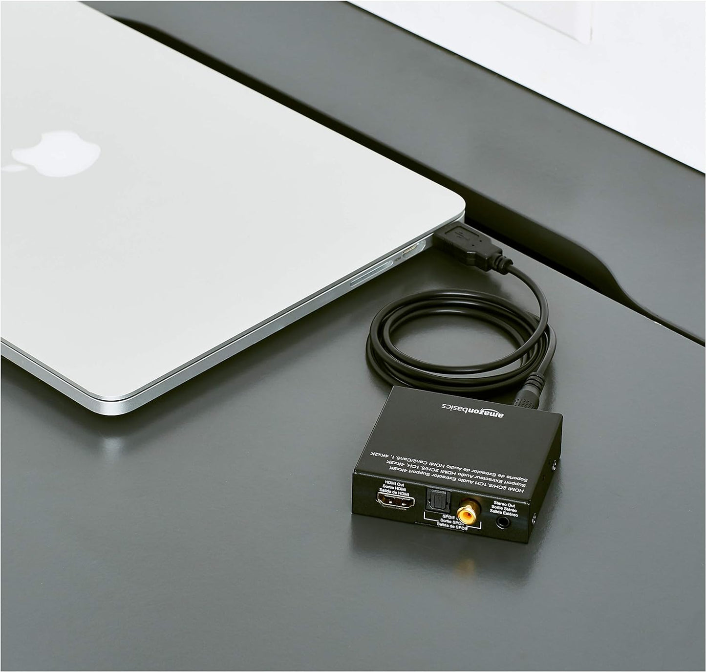 Amazon Basics 4K HDMI to HDMI and Audio Extractor Converter with SPDIF, Stereo Audio Output, Toslink Optical Audio