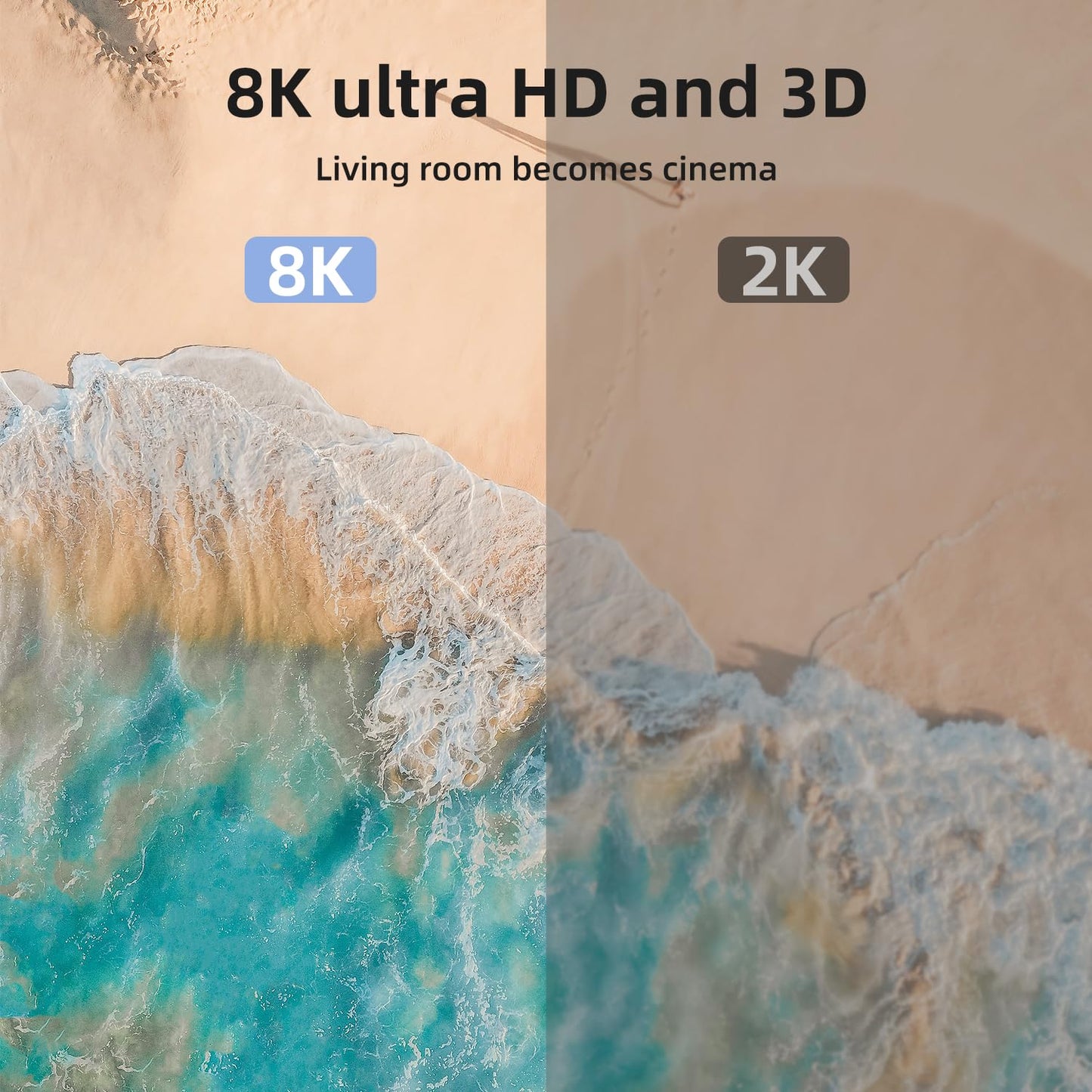 looyotul 8k 6.6ft 8K@60Hz/4K@120Hz 48gbps 3D PS4/PS5(Silvery) Hdmi Cable Ultra High Speed HDMI Cable Gold Plated