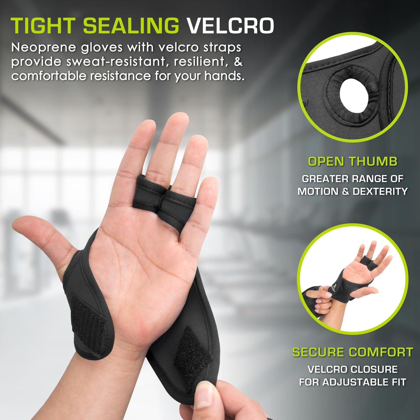 ProsourceFit Weighted Gloves, Pair of Heavy Duty 2 lb. Neoprene for Sculpting and Aerobics