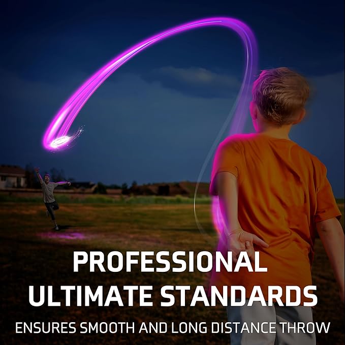 Glow in The Dark Flying Discs, Light Up | Sports Unique Gift, Professional Long & Precise Flights Very Bright