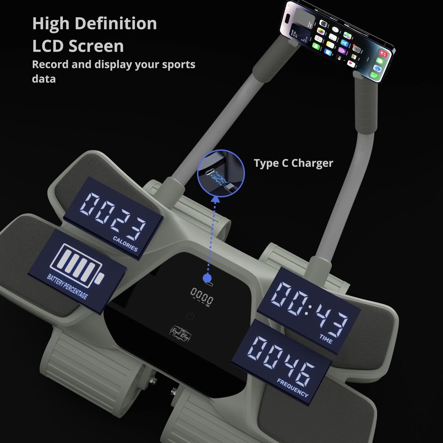 Royal Blaze Ab Roller and Resistance Booty Bands Set High-Performance Abdominal Exercise Machine with Automatic Rebound, Multi-layered Anti-Slip Design & Versatile Exercise Bands with 3 Strength Level