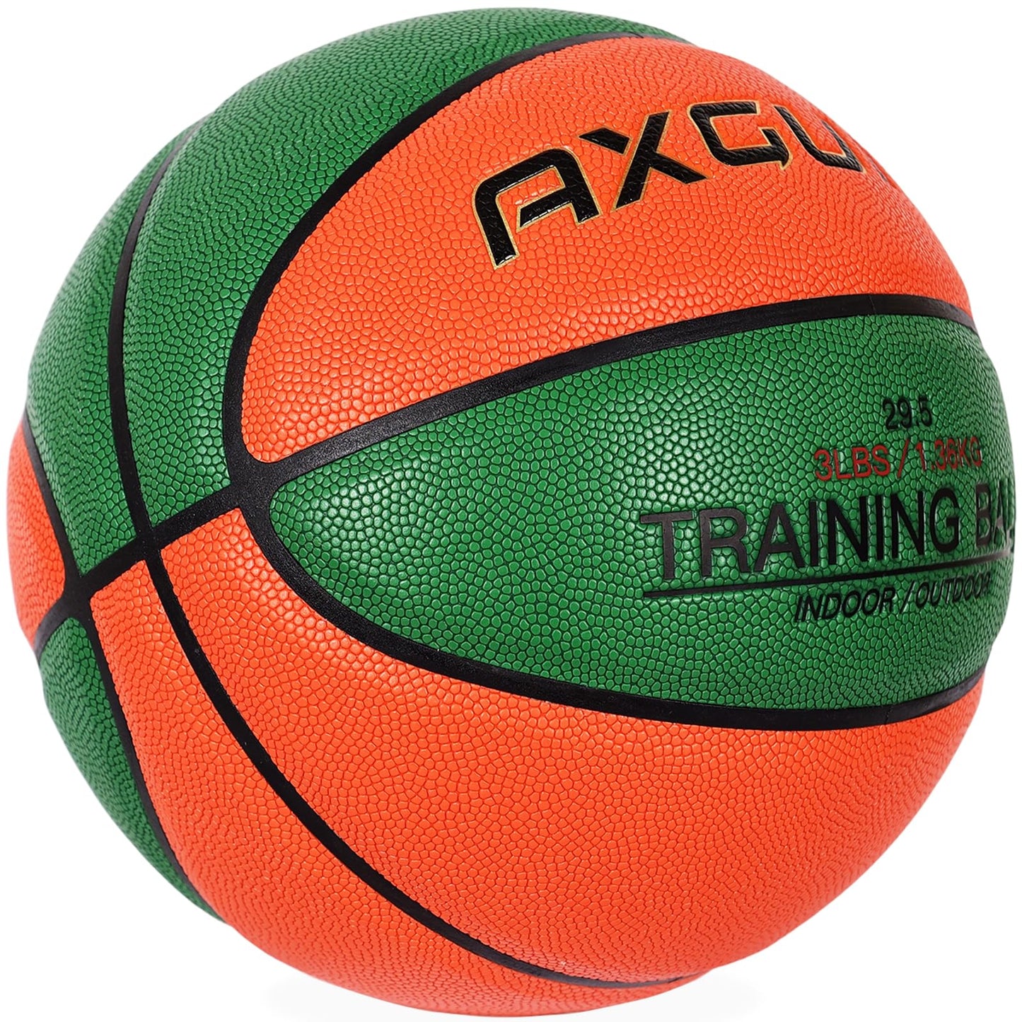 AXGUIQ 3LBS Weighted Heavy Training Basketball 29.5" for in& Outdoor Improving Dribble Up Basketballs Handling Dribbling Passing Rebounding Skills Size 7 Weighted Heavy Training Basketball Equipment