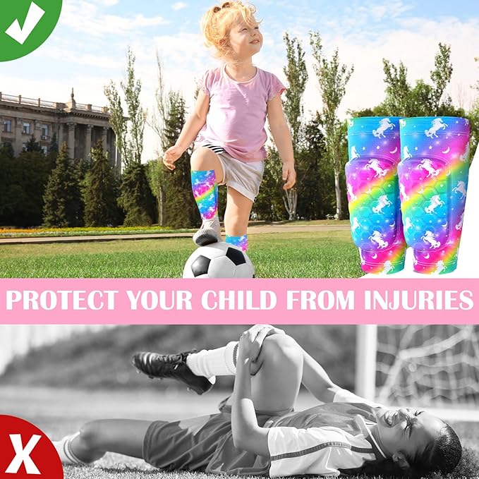 Shin Guards Soccer Kids Girls, Shin Pads Shin Guard Protection Kids Girls Toddler, Calf Compression Sleeve with Honeycomb Pads for Kids 3-9 Years Old Girls Toddlers