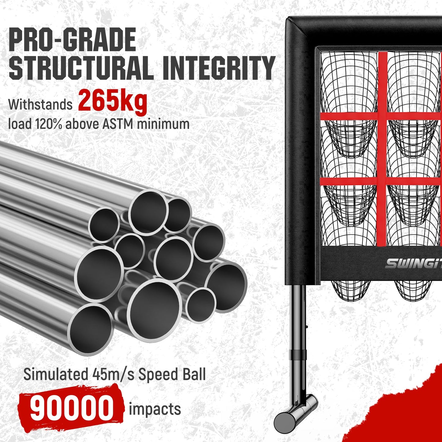 Upgrade 9 Hole Baseball Pitching Net with Strike Zone, Professional Heavy Duty 9 Pocket Softball Pitching net, Throwing Target Portable for Accuracy Training Practice Net, Adjustable Height