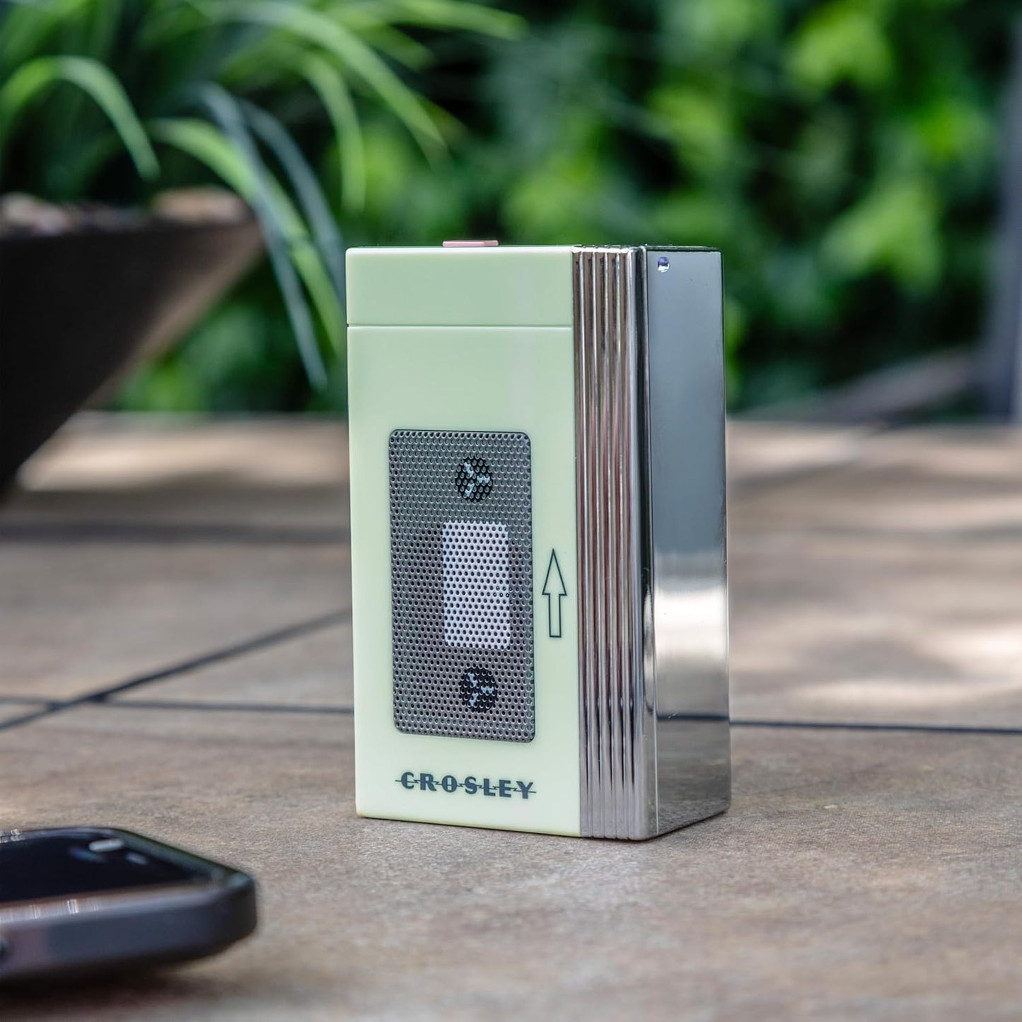 Crosley CR3047A-MT 80's Mini Retro Portable Bluetooth Speaker, Wireless with Microphone, Vintage, Mint