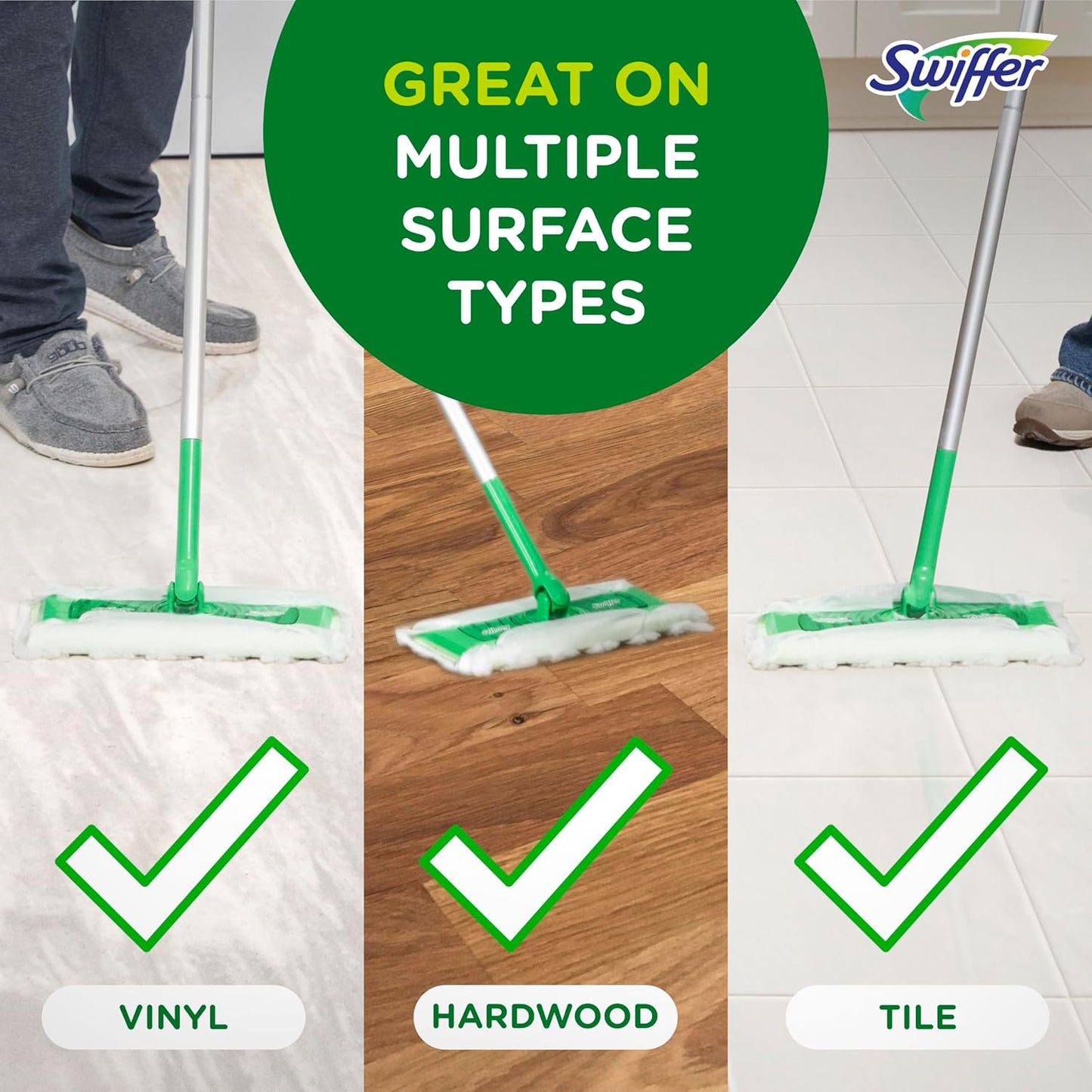 Swiffer Sweep + Mop Dry Pads Refill - Lavender Floor Cleaner for Dirt & Dust | 52 Count