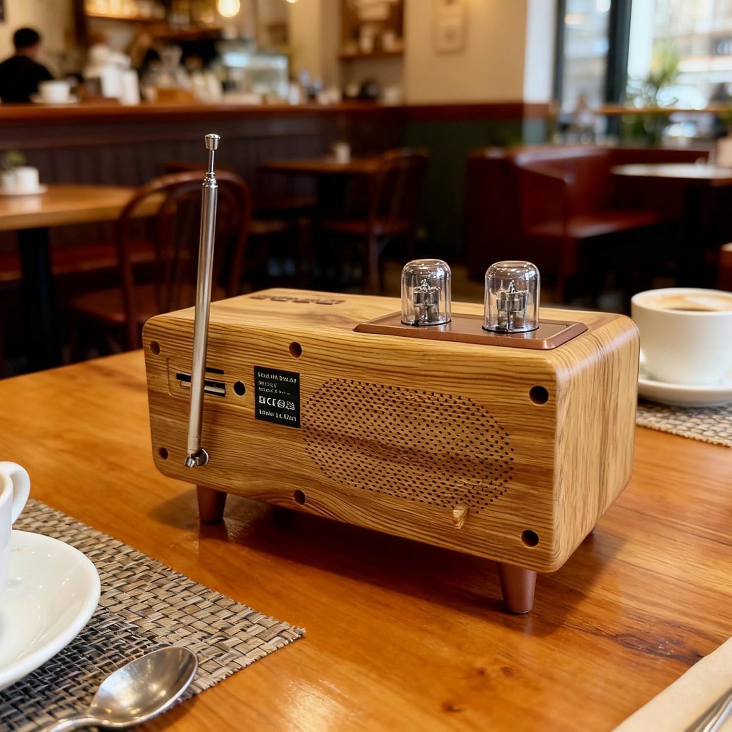 YIONGTAF AUX/USB/TF/MP3 Retro Portable Rechargeable FM Radio Bluetooth Speaker with Dual Speaker Stereo, Player, TWS