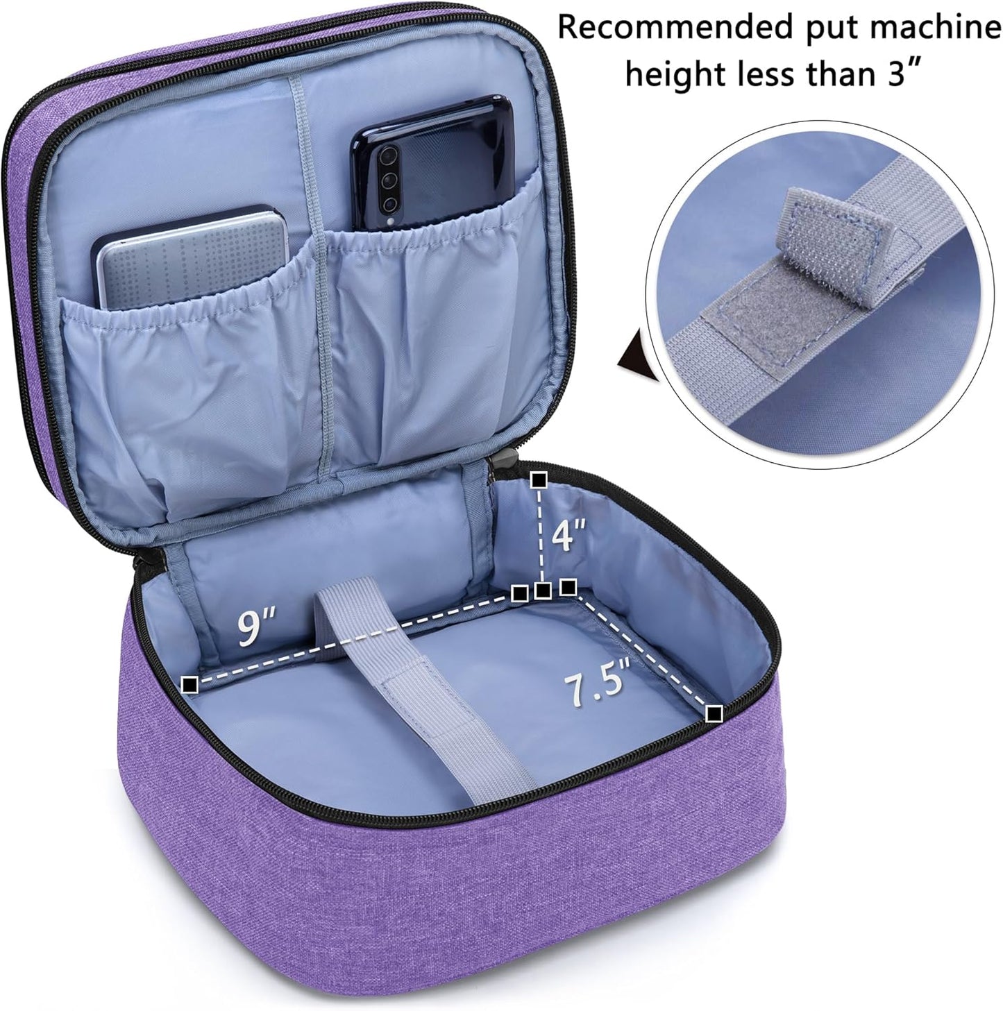 LUXJA Mini Projector Carry Case - Portable Protective Bag in Purple