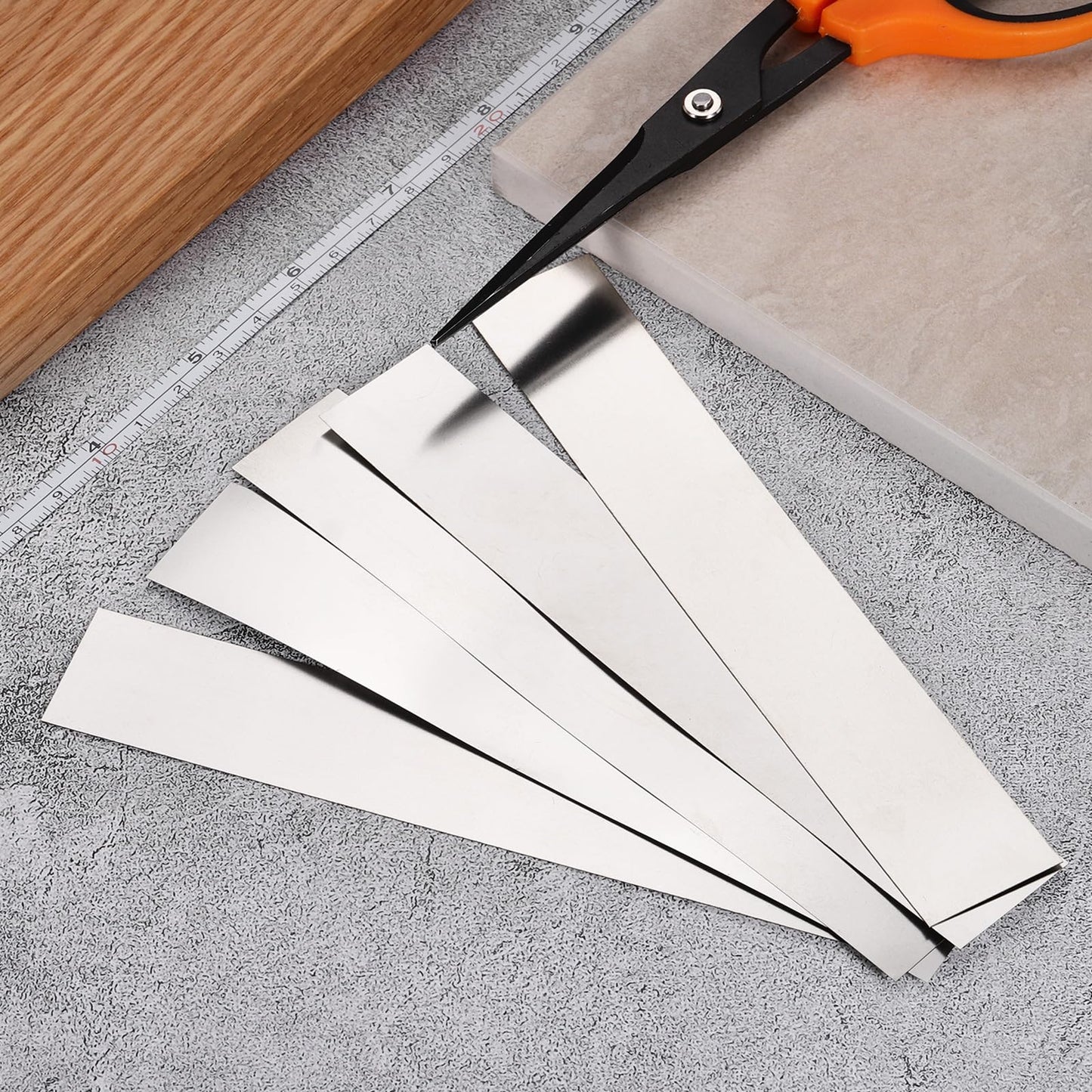 uxcell 8 Pcs Stainless Steel Shim Stock, 1" Width 6" Length 0.03mm Thickness Metal Shims Flat Shims Corrosion Resistant for Leveling, Gap Filler Trim Strip, Silver
