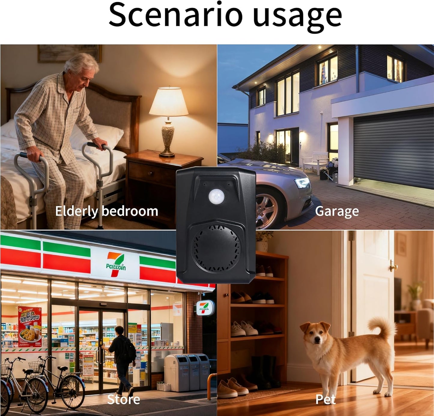 Waytronic MP3 90dB 13ft 120 Programmable Motion Sensor Voice Player, PIR Infrared Motion Activated Speaker with Custom