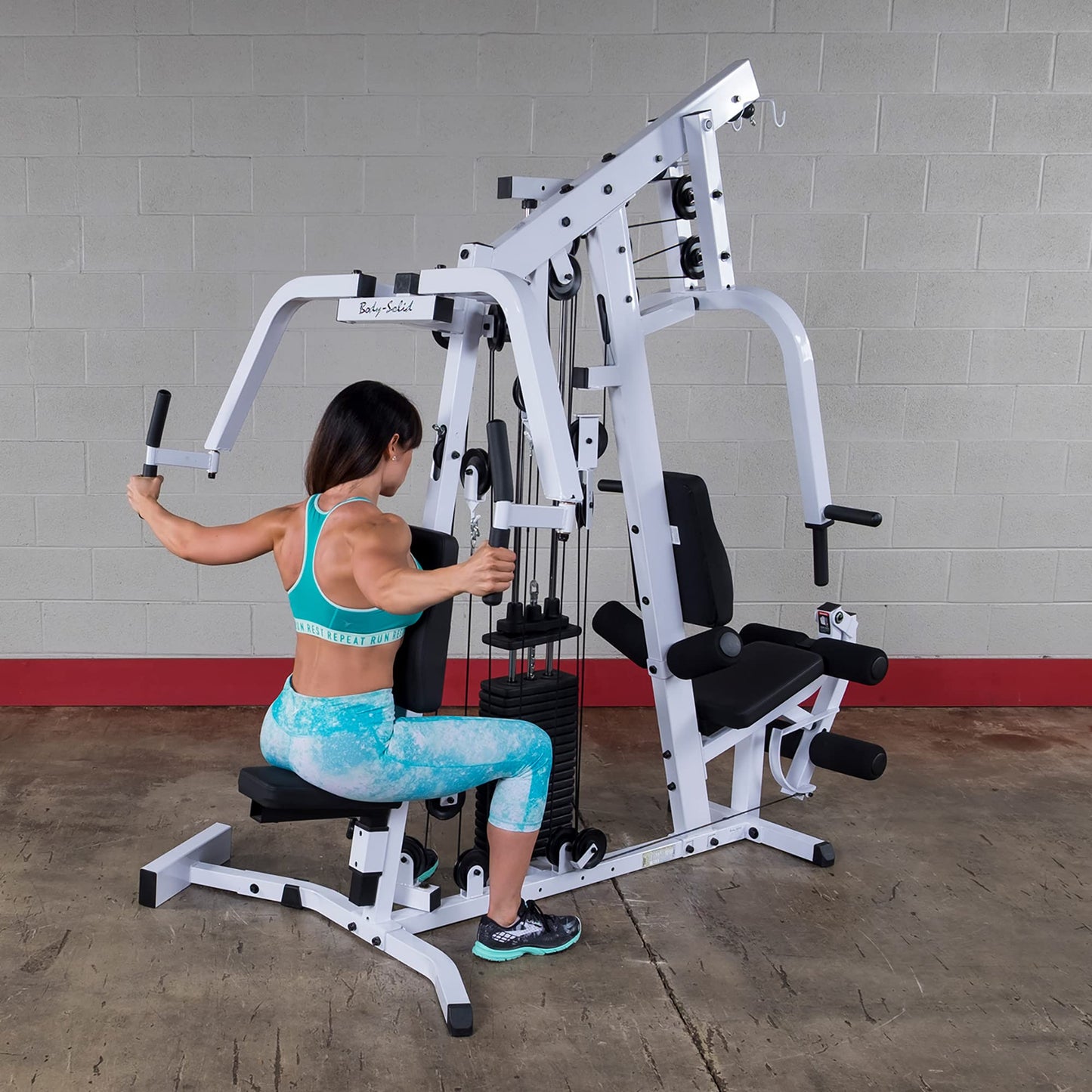 Body-Solid Multi-Station, Single Weight Stack Home Gym Machine, Arm & Leg Strength Training Functional Exercise Workout Station for Weight Lifting and Bodybuilding 310lbs. Black Weight Stack