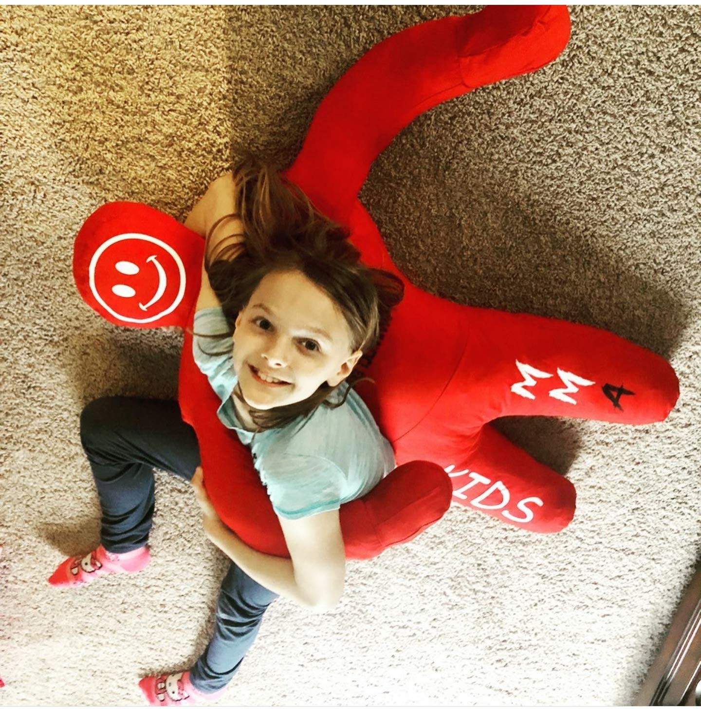 Hawk Sports HWK Kids Grappling Dummy & Baby Wrestling Dummy for Kids Lightweight Life-Size Training Model with Moveable Limbs for MMA, Jiu Jitsu, Judo, Karate, Boxing & Kickboxing - Red