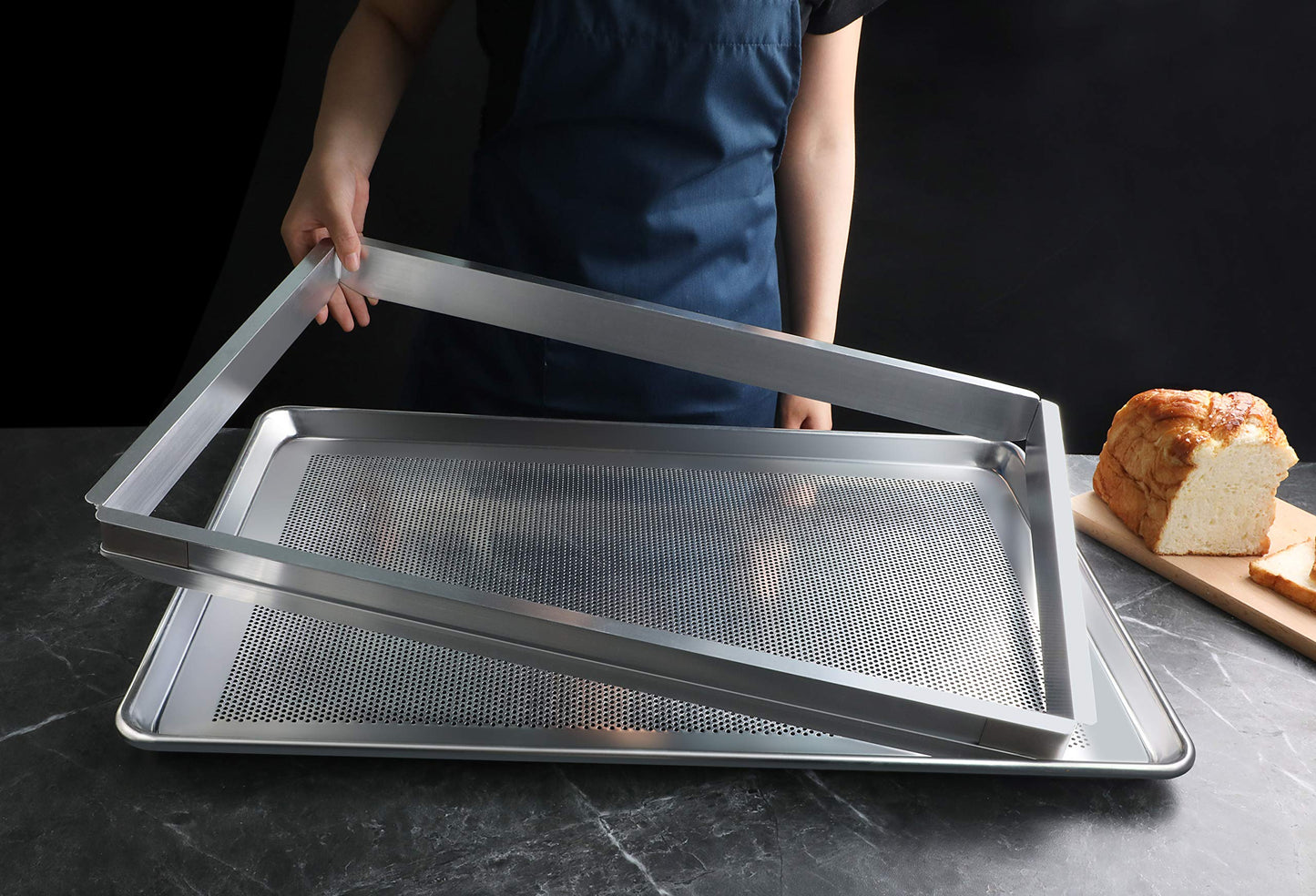 New Star Foodservice Commercial-Grade 18-Gauge Aluminum Sheet Pan/Bun Pan, Full Size, 18 L x 26 W x 1 H