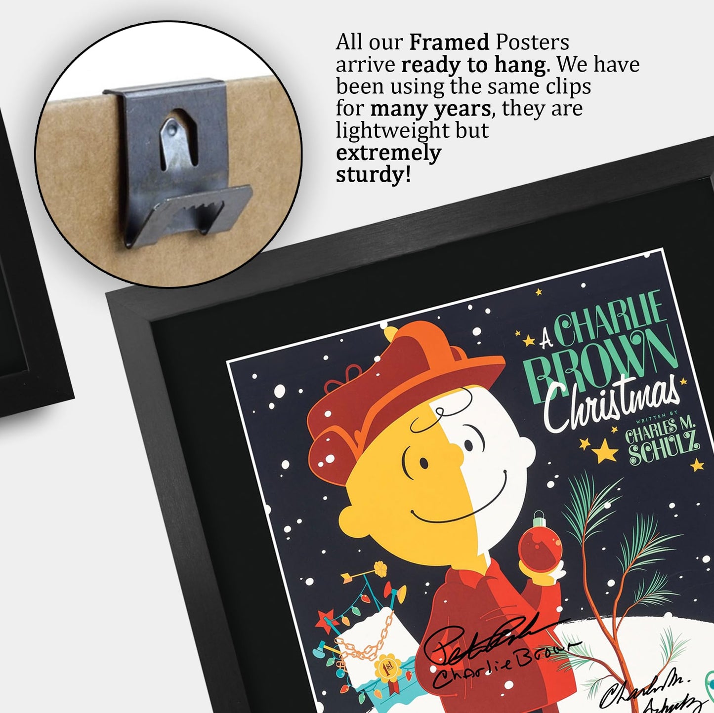 HWC Trading A Charlie Brown Christmas (1965) Gifts Printed Poster Signed Autograph Picture for Movie Memorabilia Fans - 16" x 12" Framed
