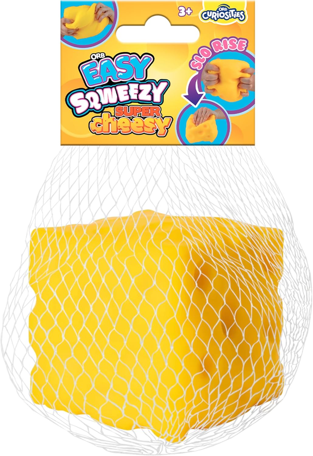 ORB Easy Sqweezy Super Cheesy - Fun, Squishy Stress Relief Toy | Extra Soft Giant Cheese Block