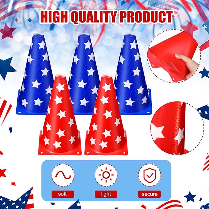 Candy Corn Ring Toss Game Plastic Cones 9 Inch Training Traffic Cones Sport Training Agility Field Marker for Youth Soccer Skating Practice